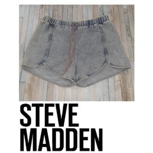 STEVE MADDEN COTTON DENIM SHORTS MEDIUM LIFHT WASH